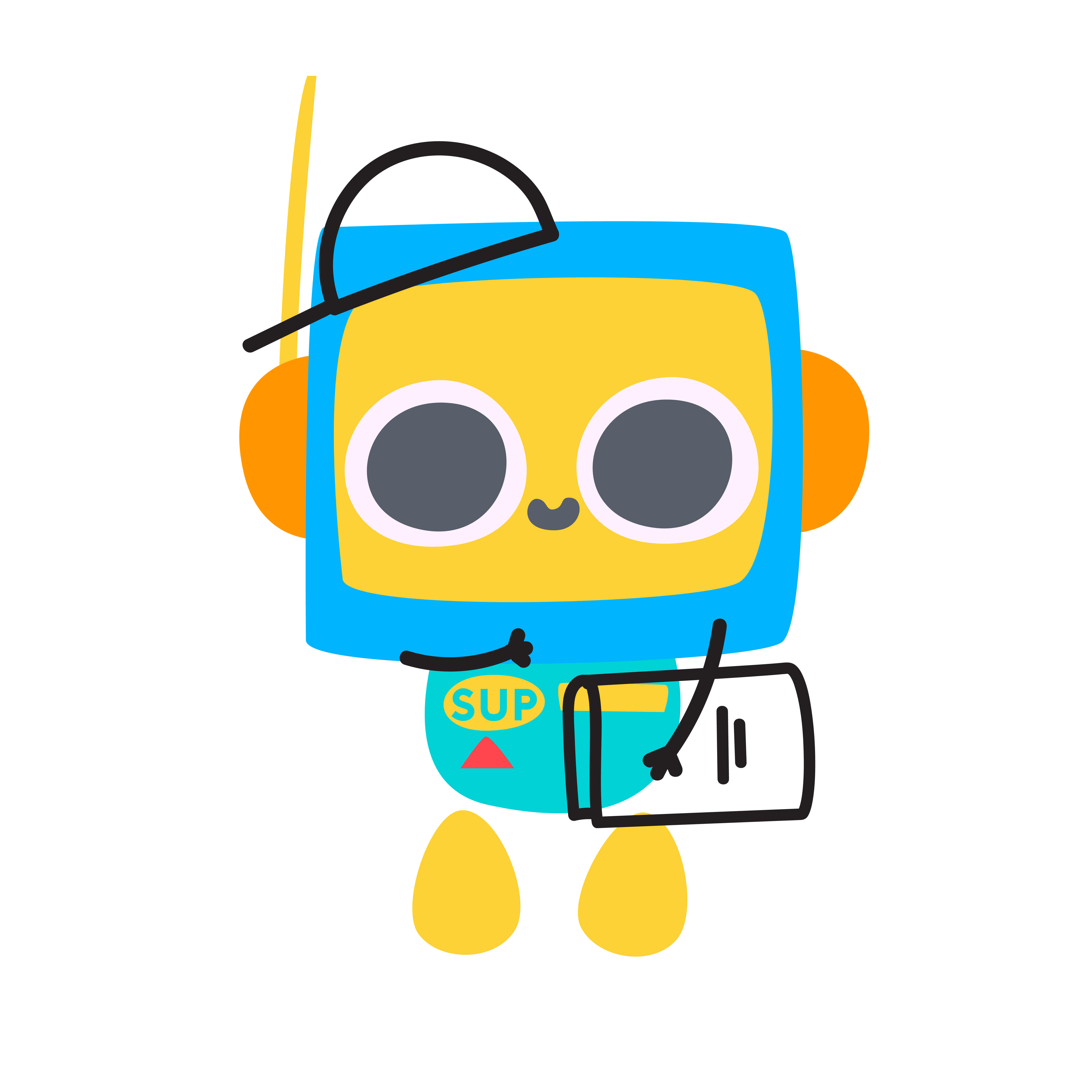 SUP blue mascot