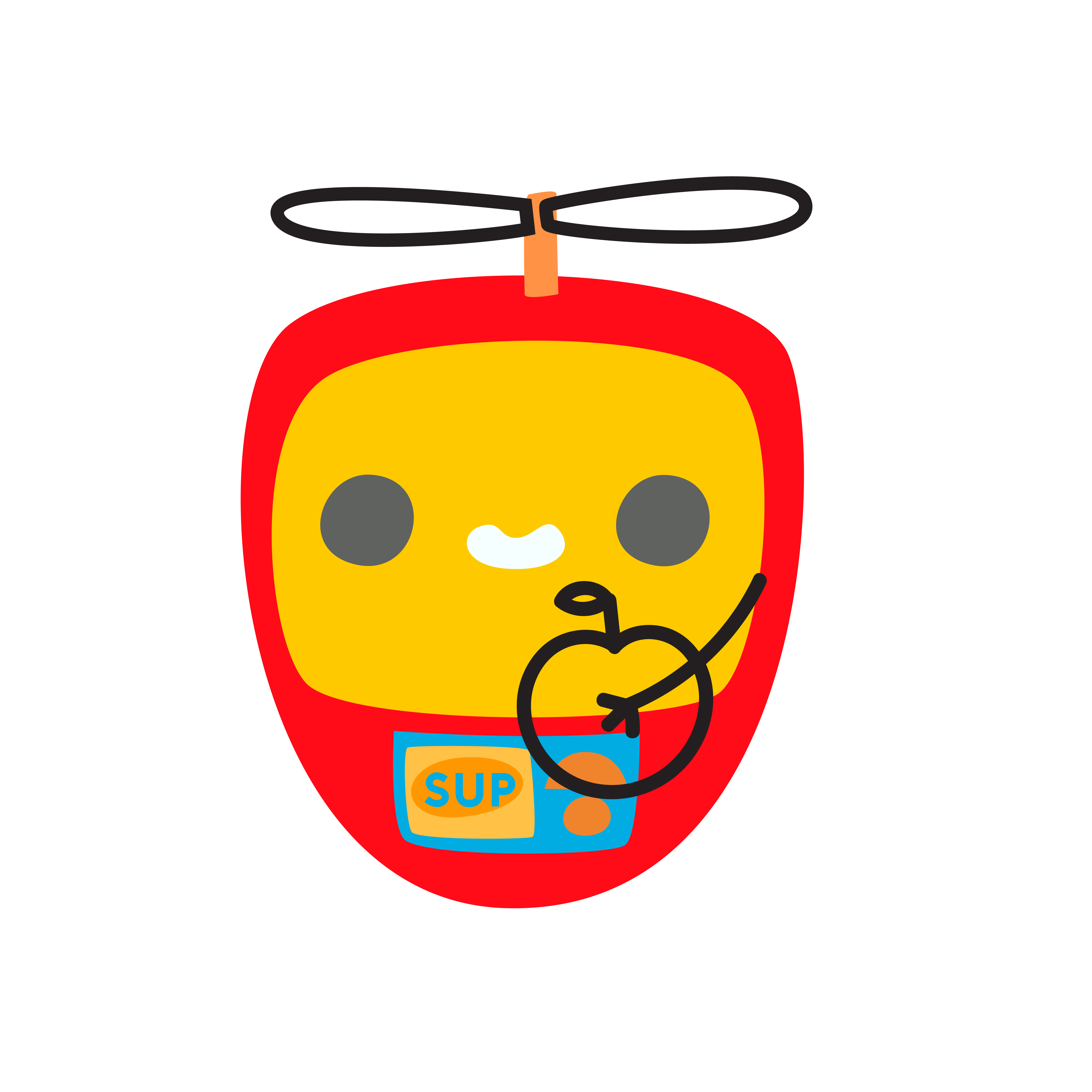 SUP red mascot